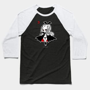 Vampire Girl Black Baseball T-Shirt